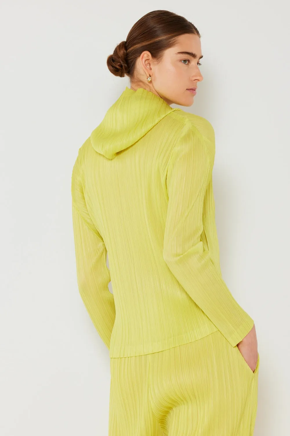 Allma - Pleated Hood Jacket with 2 Way Zipper - Marina West - Exclusively Online