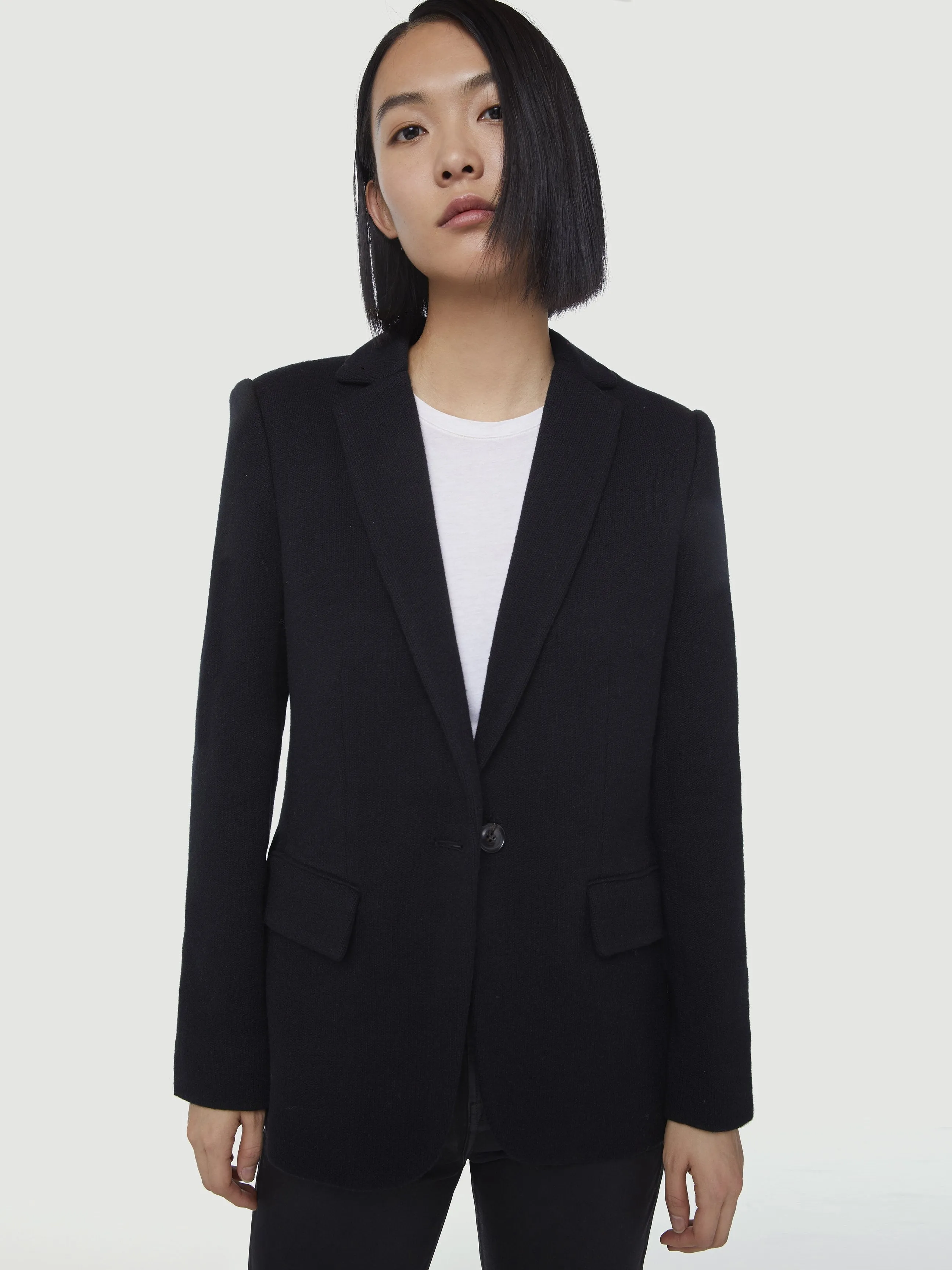 Classic Knit Blazer -- Noir