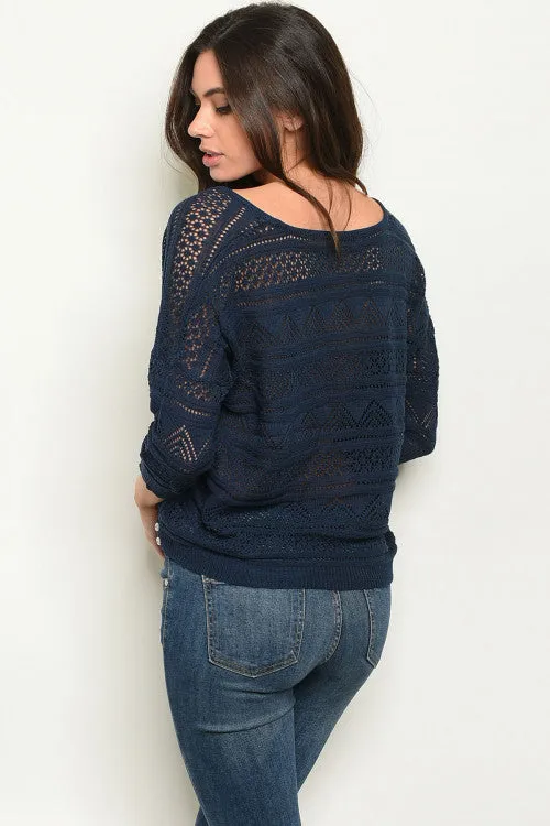 Cobalt Wrap Sweater