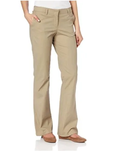 Dickies Women's Slim Fit Bootcut Stretch Twill Pants Desert Sand 2 Regular