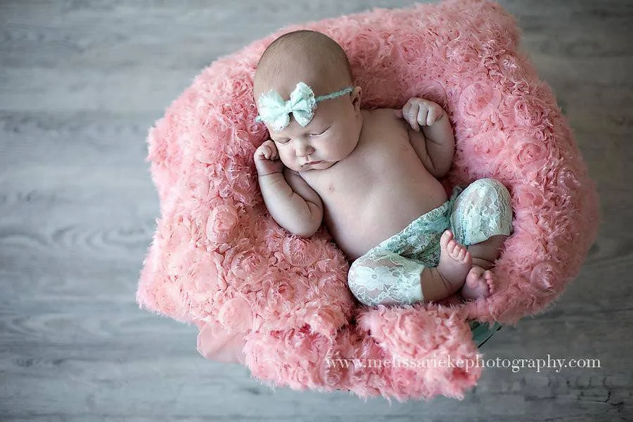 Lavender Lace Pants and Lace Bow Mohair Headband