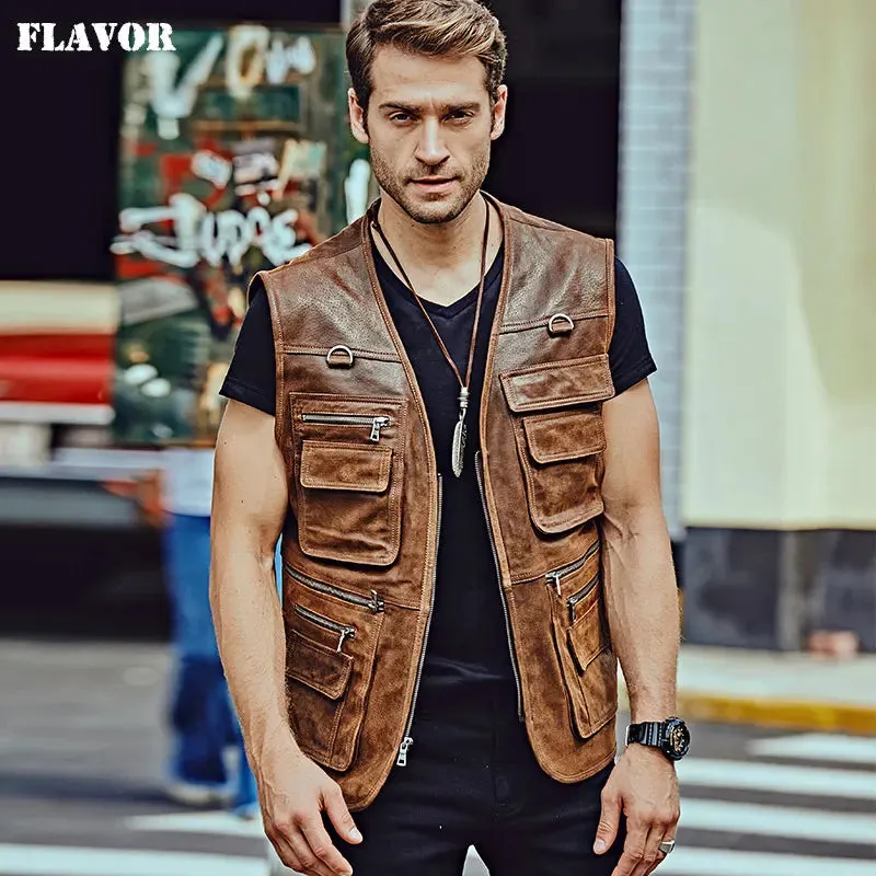 Men's Real Leather Vest