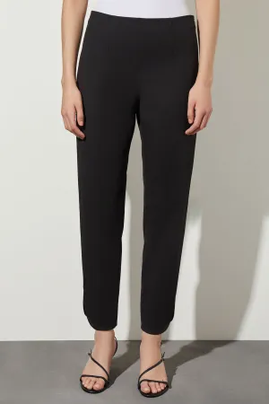 Plus Size Stretch Ponte Straight-Leg Ankle Pants