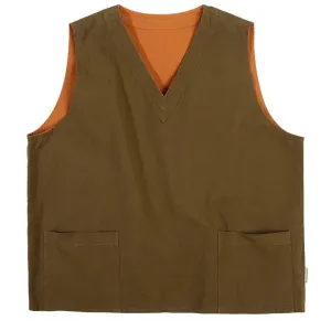 Solid Color Reversible Vest for Men - Streetwear Casual Outerwear