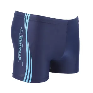 STRAUSS Swimming Shorts | Swimming Trunks for Men | Can Be Used for Gym, Running, Cycling, Swimming, Basketball, Cricket, Yoga, Football, Tennis, Badminton & More | Size: S, (Blue Lines)