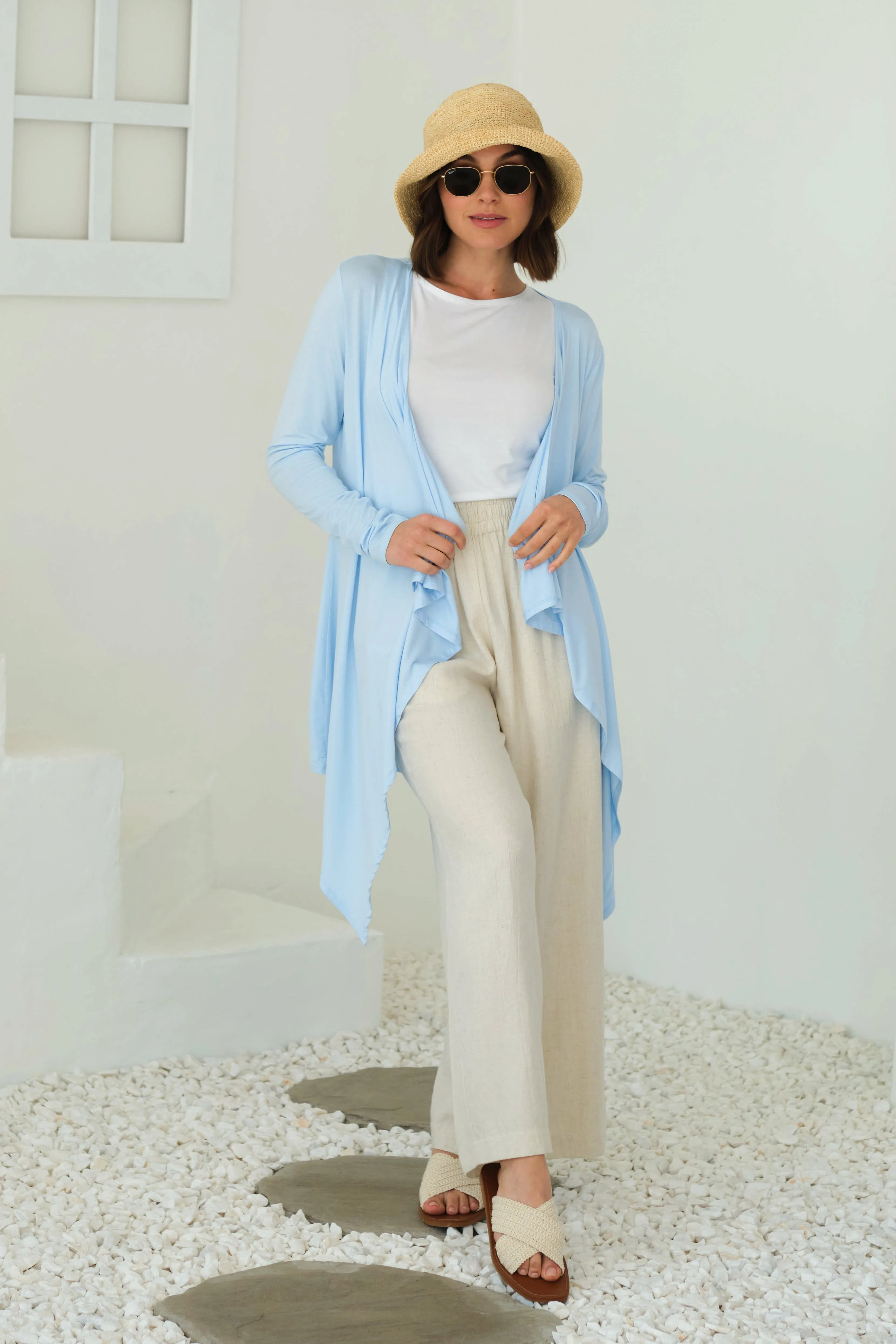 Waterfall Cardigan - Powder Blue